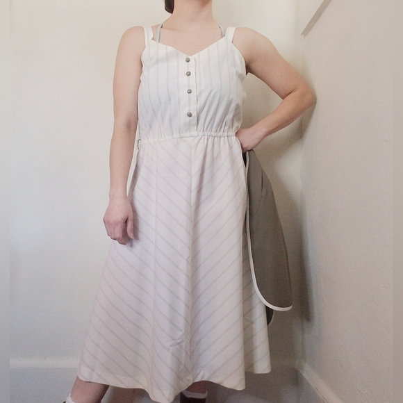 Vintage 80s 90s Tank Strap Dress Jacket Set Vtg Sz 12 Dress Lagenlook Minimalist - Picture 16 of 16